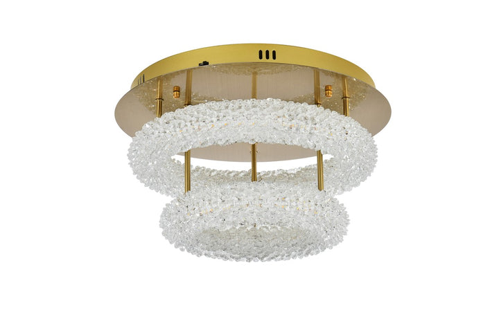 18 Inch Adjustable Led Flush Mount In Satin Gold