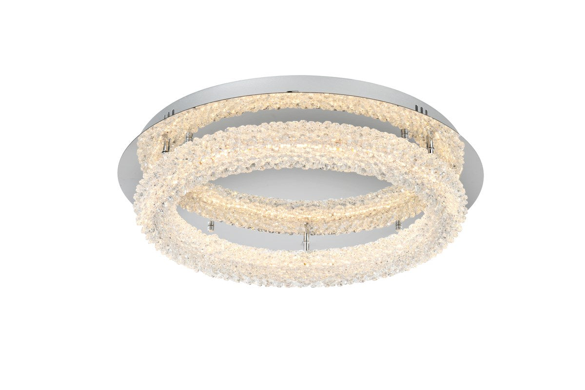 22 Inch Adjustable Led Flush Mount In Chrome by Elegant Lighting