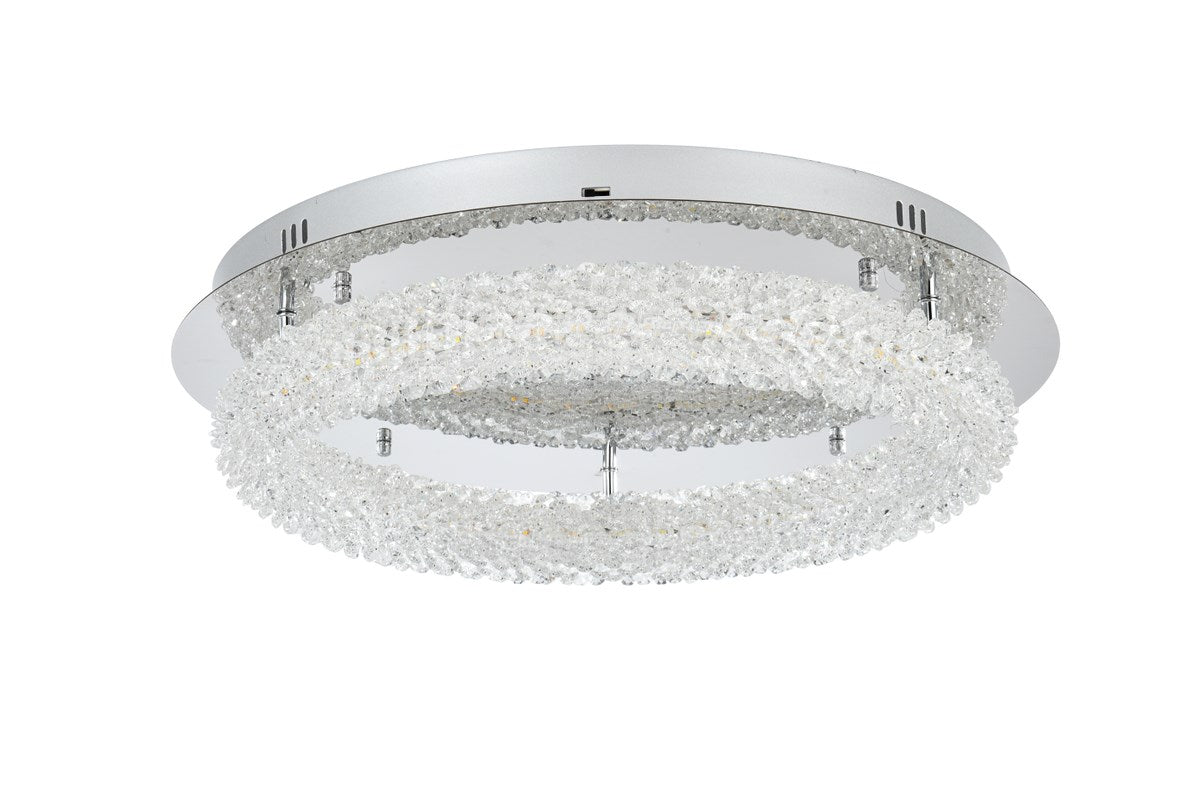 22 Inch Adjustable Led Flush Mount In Chrome