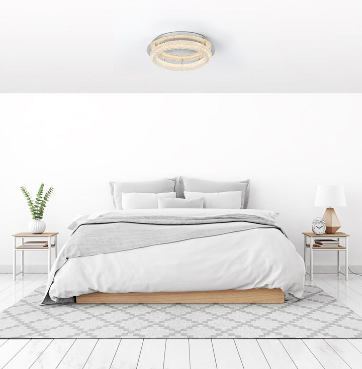 22 Inch Adjustable Led Flush Mount In Chrome
