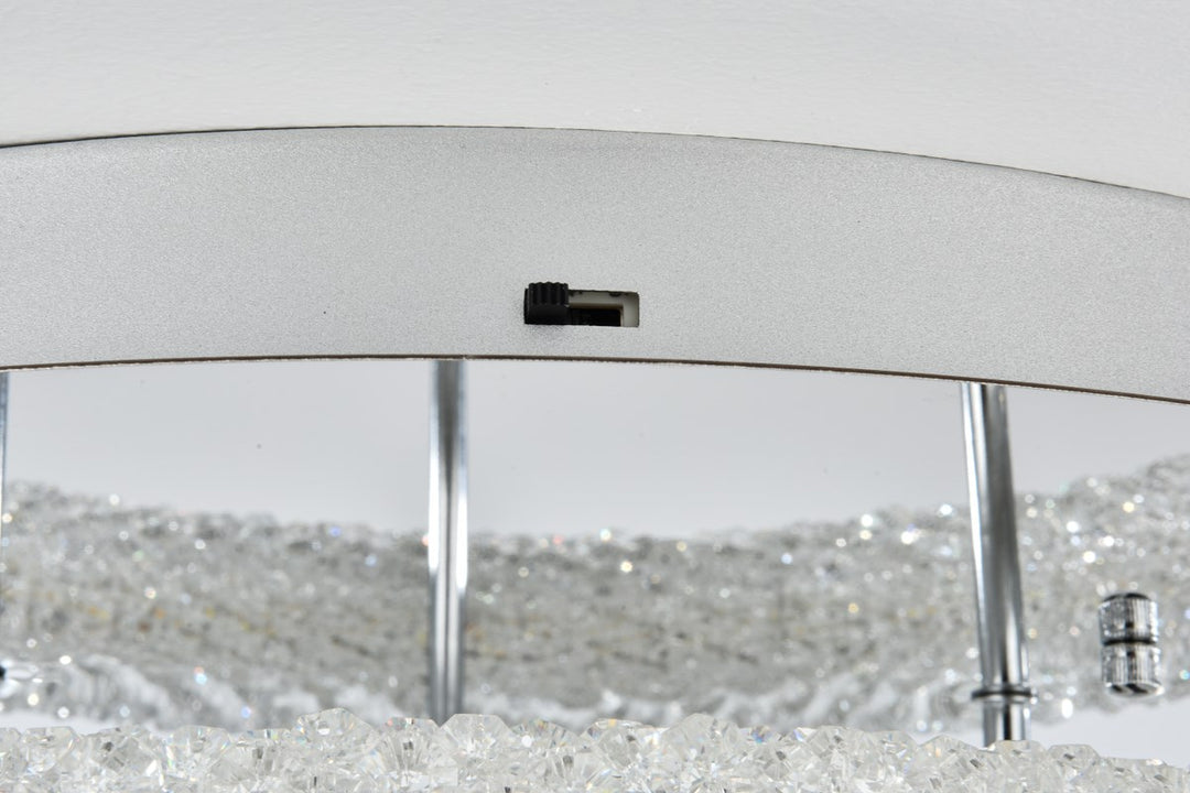 22 Inch Adjustable Led Flush Mount In Chrome