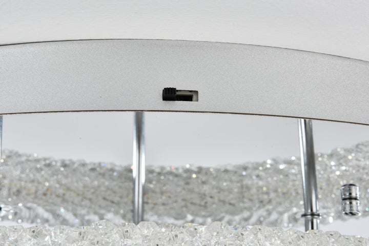 22 Inch Adjustable Led Flush Mount In Chrome