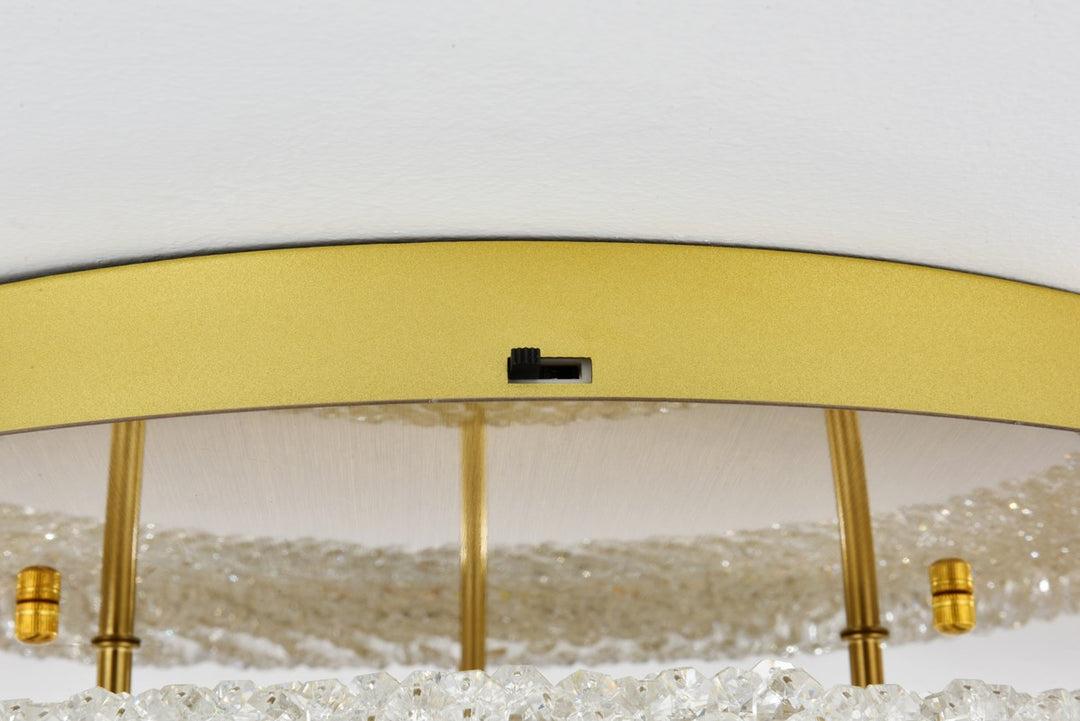 22 Inch Adjustable Led Flush Mount In Satin Gold