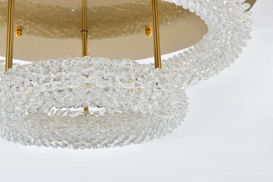 22 Inch Adjustable Led Flush Mount In Satin Gold
