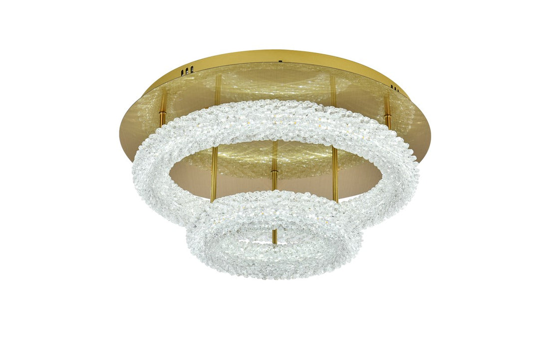22 Inch Adjustable Led Flush Mount In Satin Gold
