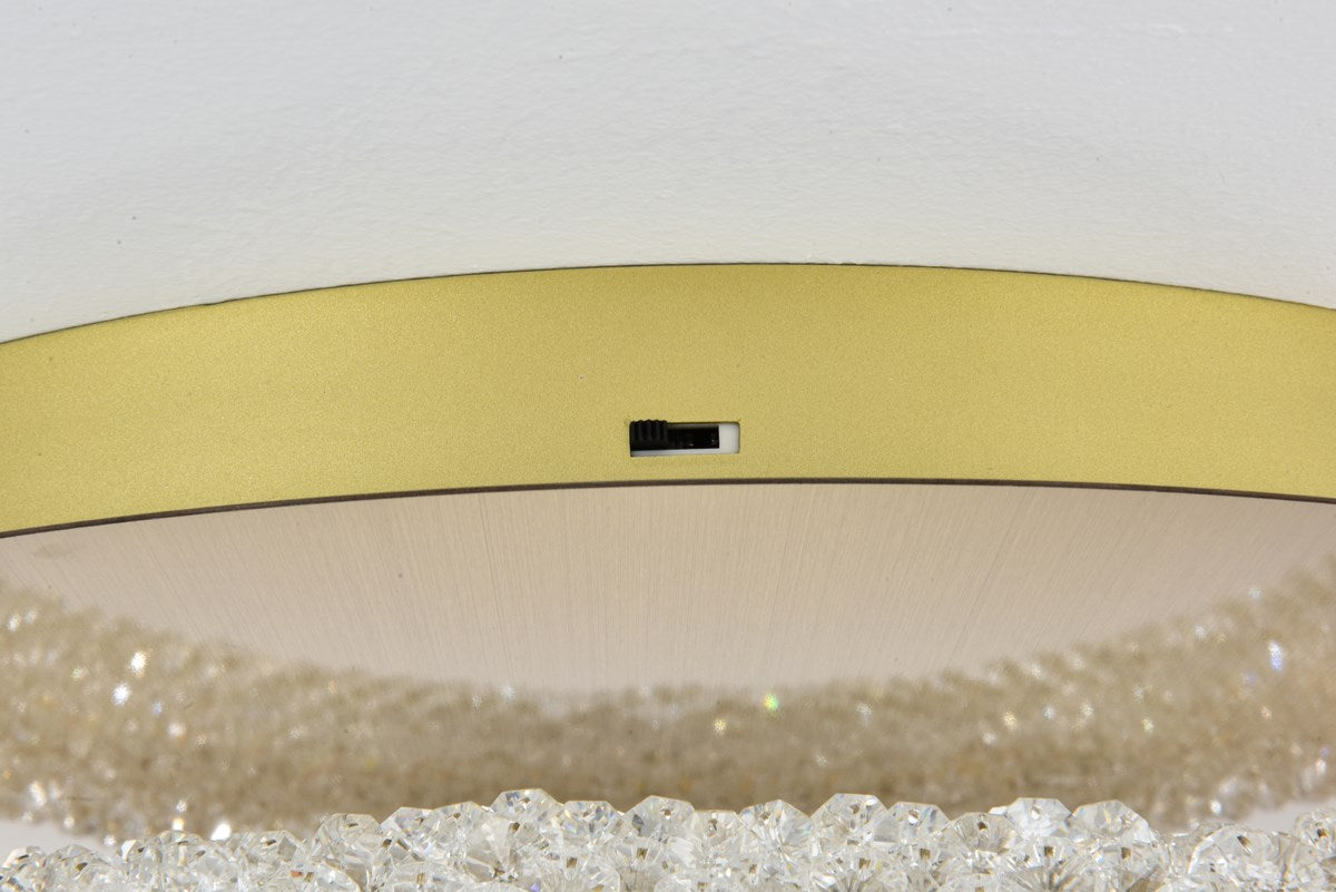 22 Inch Adjustable Led Flush Mount In Satin Gold