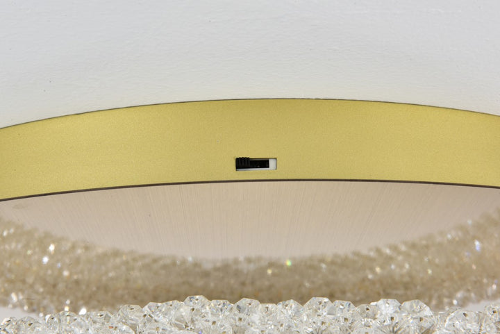 22 Inch Adjustable Led Flush Mount In Satin Gold