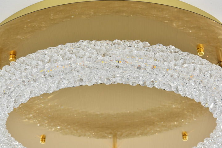 22 Inch Adjustable Led Flush Mount In Satin Gold