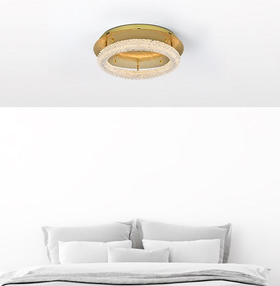22 Inch Adjustable Led Flush Mount In Satin Gold