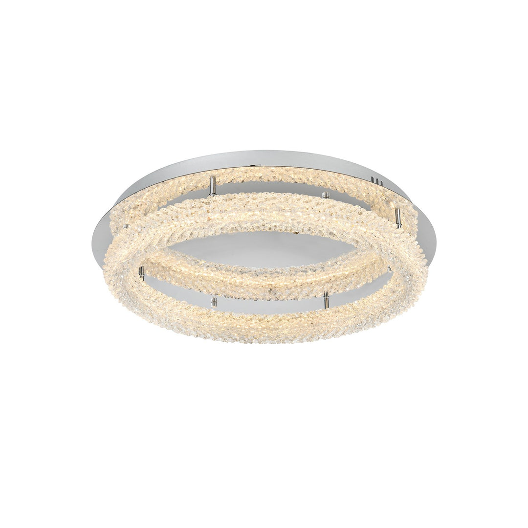 26 Inch Adjustable Led Flush Mount In Chrome by Elegant Lighting