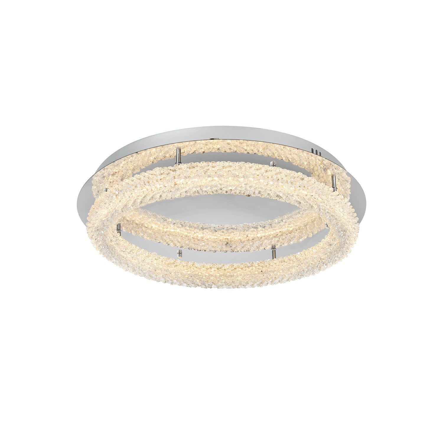 26 Inch Adjustable Led Flush Mount In Chrome by Elegant Lighting