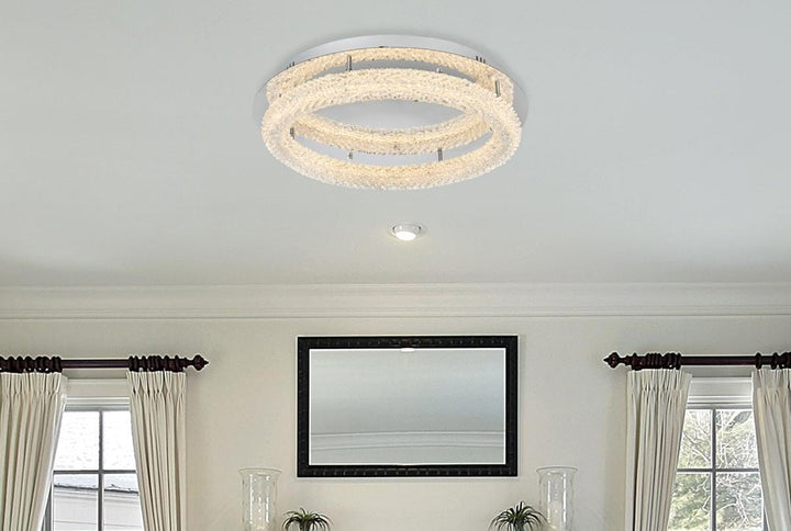 26 Inch Adjustable Led Flush Mount In Chrome