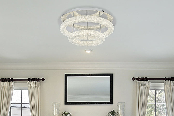 26 Inch Adjustable Led Flush Mount In Chrome