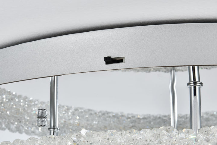26 Inch Adjustable Led Flush Mount In Chrome