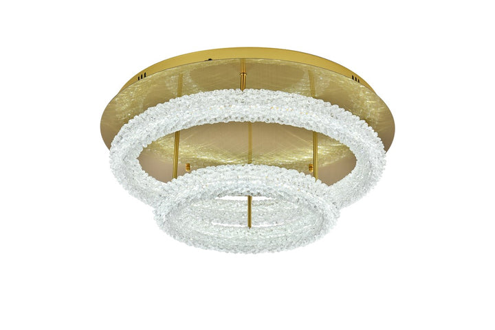 26 Inch Adjustable Led Flush Mount In Satin Gold