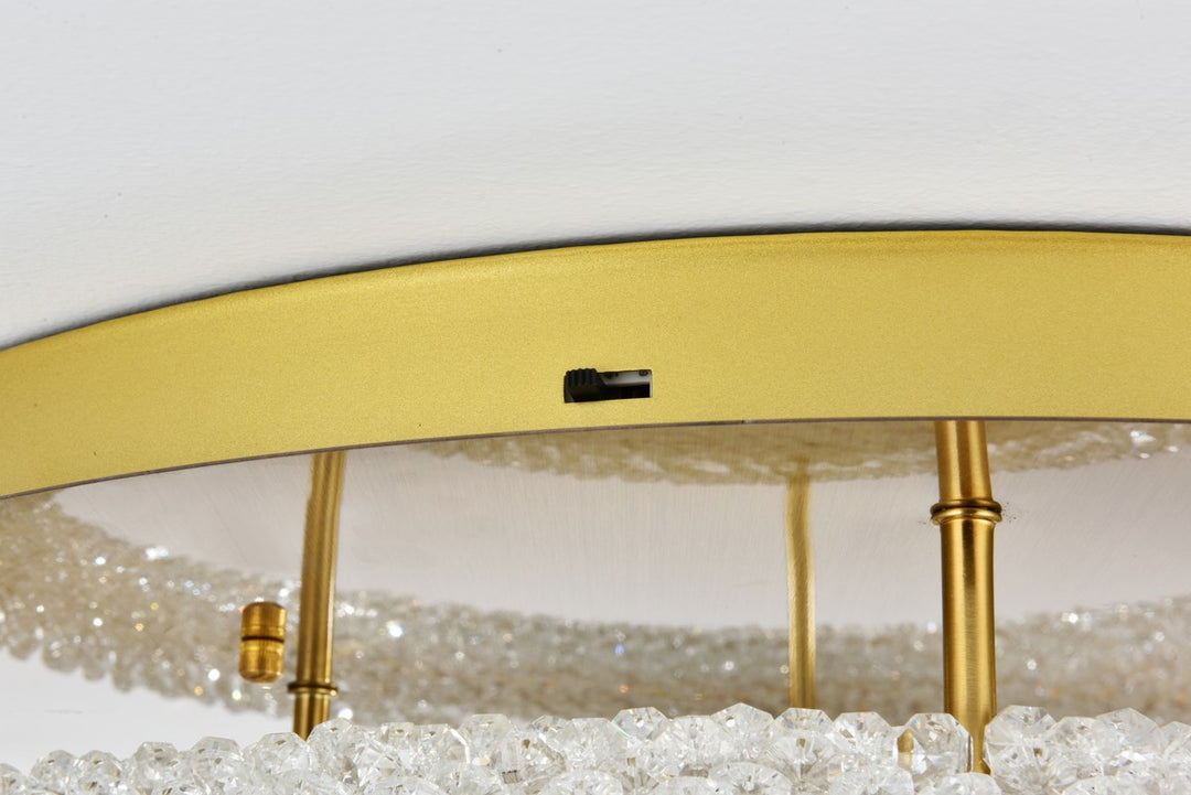 26 Inch Adjustable Led Flush Mount In Satin Gold