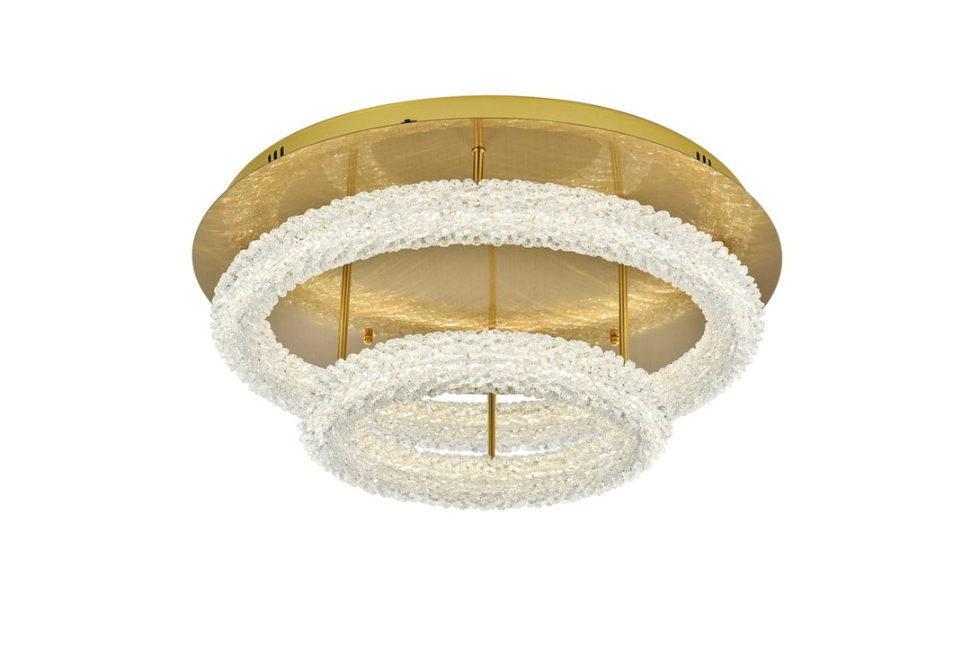 26 Inch Adjustable Led Flush Mount In Satin Gold