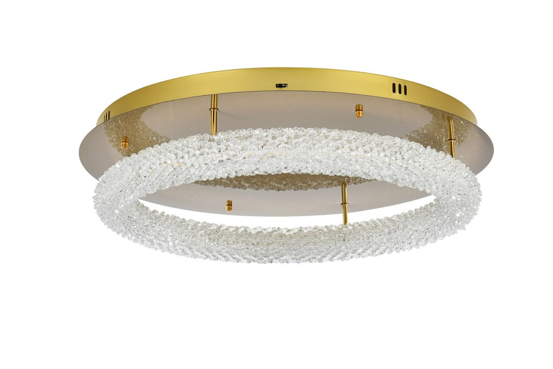 26 Inch Adjustable Led Flush Mount In Satin Gold