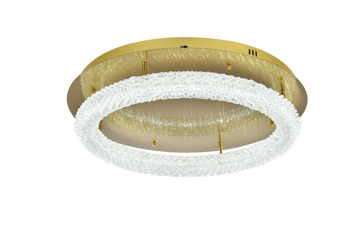26 Inch Adjustable Led Flush Mount In Satin Gold