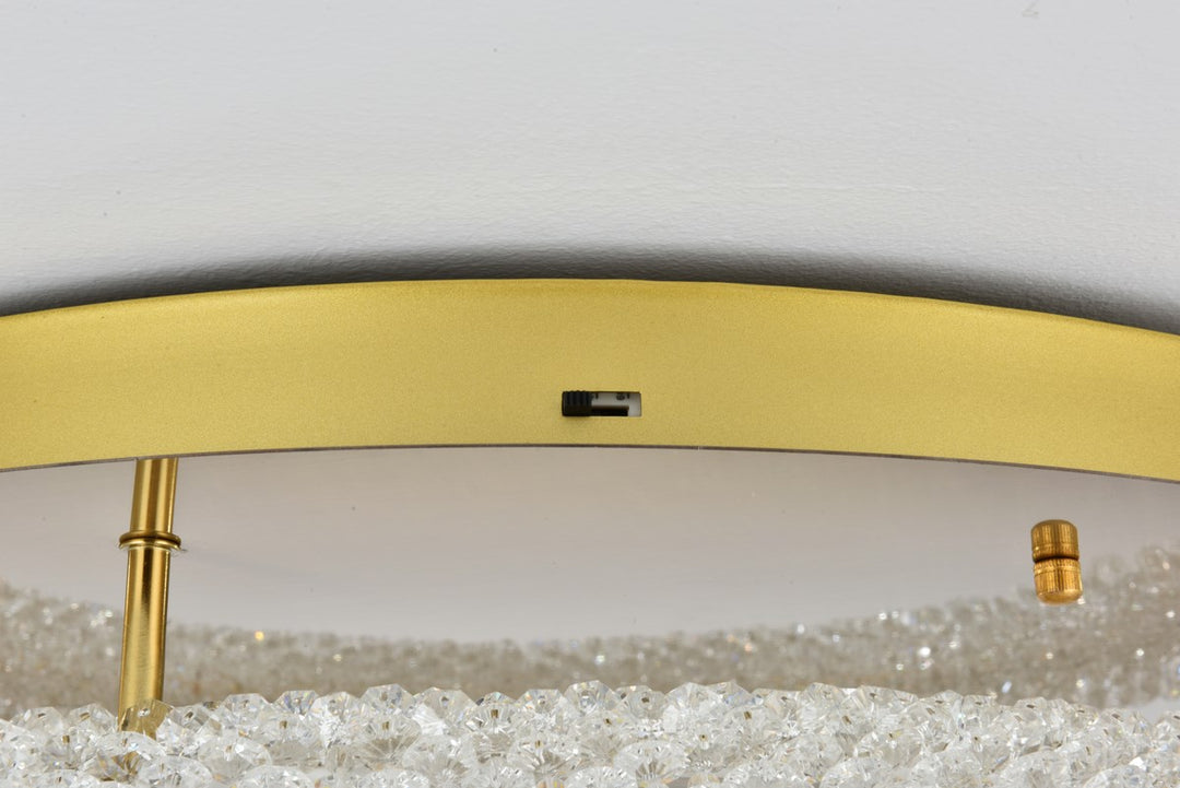 26 Inch Adjustable Led Flush Mount In Satin Gold