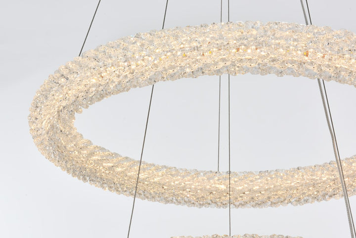 24 Inch Adjustable Led Chandelier In Satin Gold