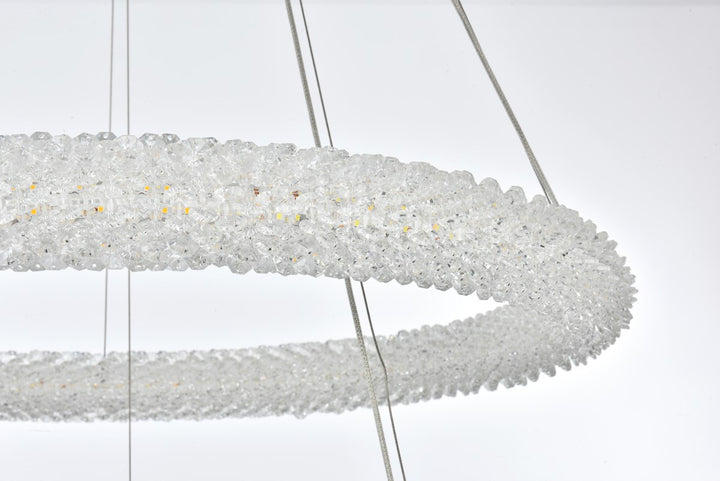 28 Inch Adjustable Led Chandelier In Chrome