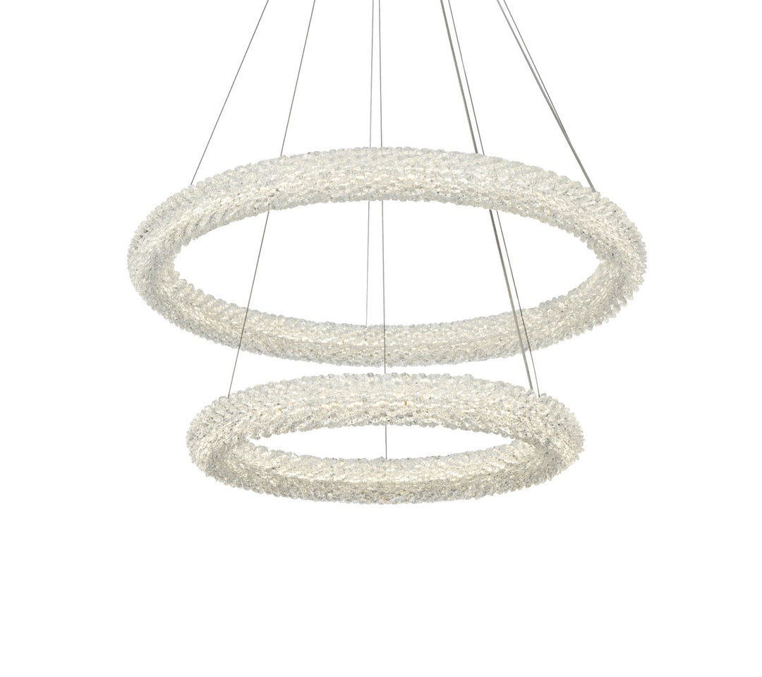 28 Inch Adjustable Led Chandelier In Chrome