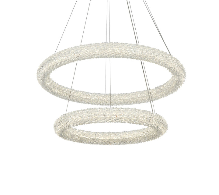 28 Inch Adjustable Led Chandelier In Chrome
