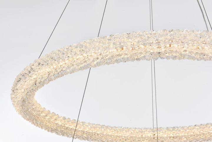 32 Inch Adjustable Led Chandelier In Chrome