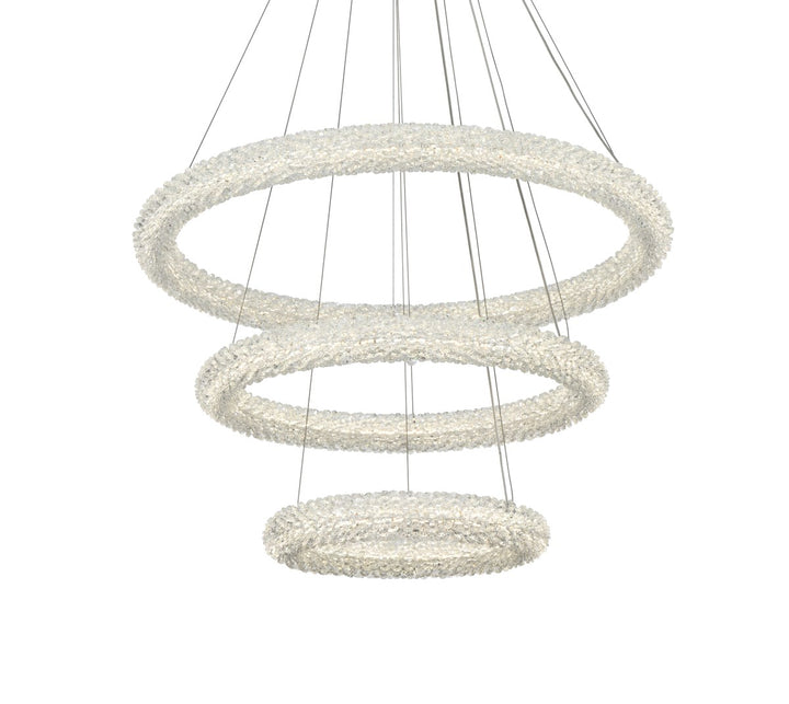 32 Inch Adjustable Led Chandelier In Satin Gold