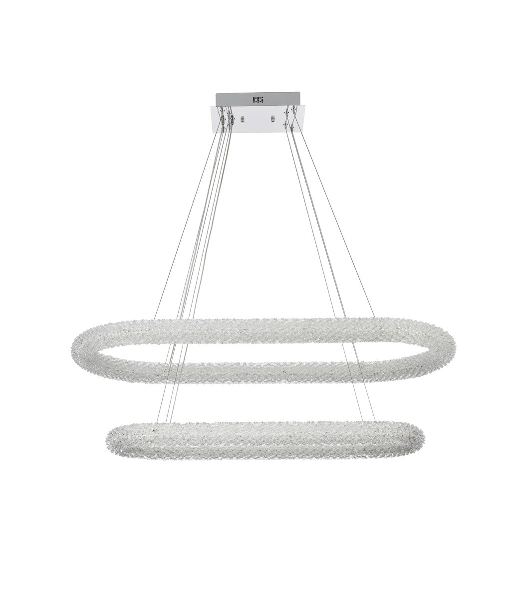 42 Inch Adjustable Led Chandelier In Chrome