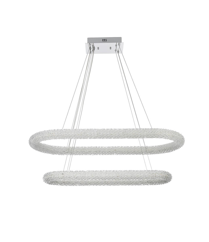 42 Inch Adjustable Led Chandelier In Chrome