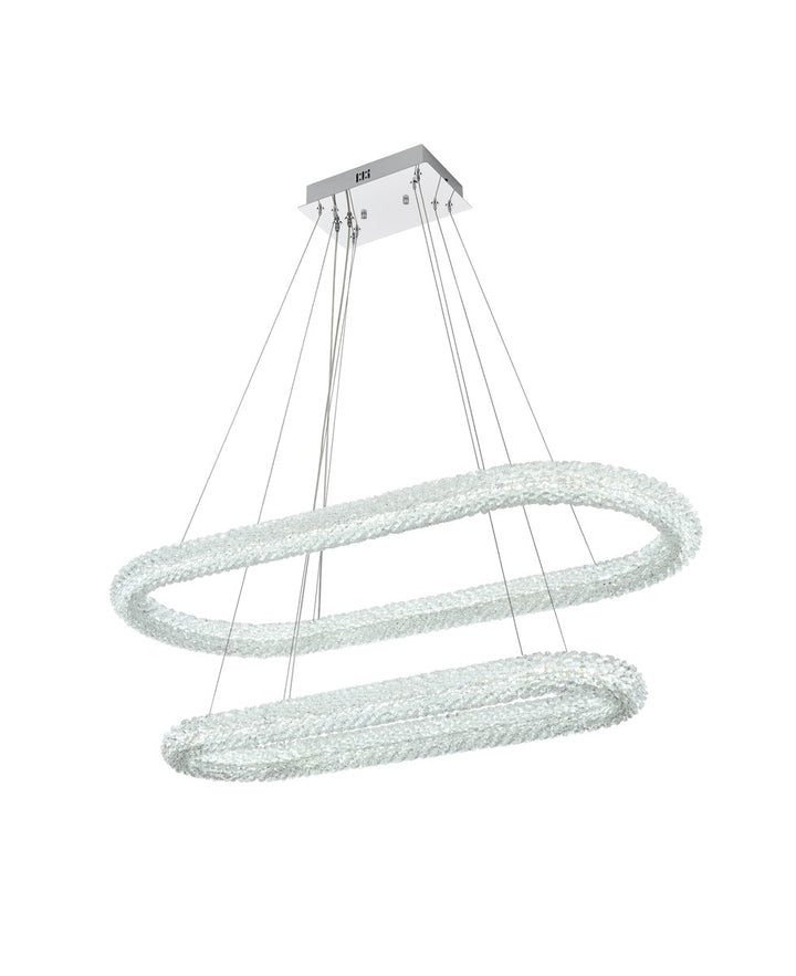42 Inch Adjustable Led Chandelier In Chrome