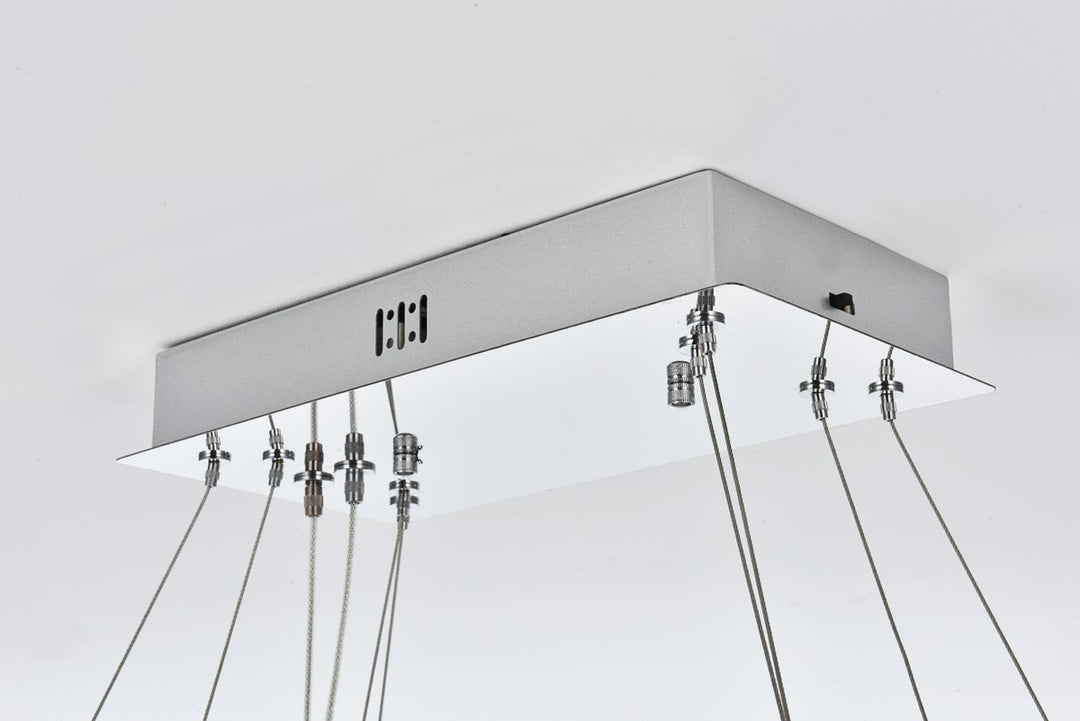 51 Inch Adjustable Led Chandelier In Chrome