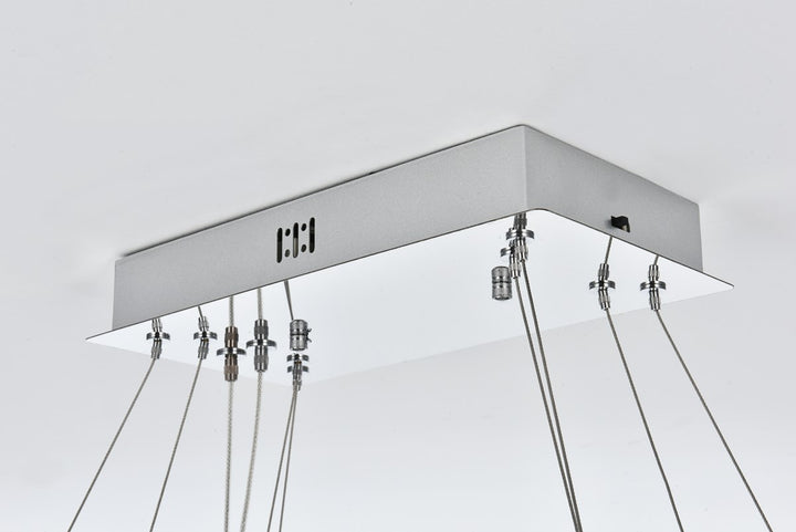 51 Inch Adjustable Led Chandelier In Chrome