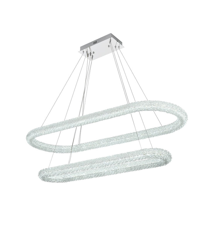 51 Inch Adjustable Led Chandelier In Chrome