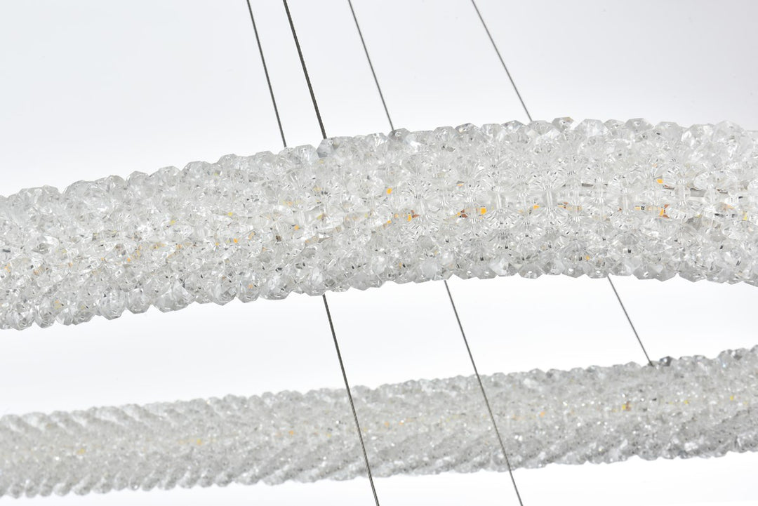51 Inch Adjustable Led Chandelier In Satin Gold