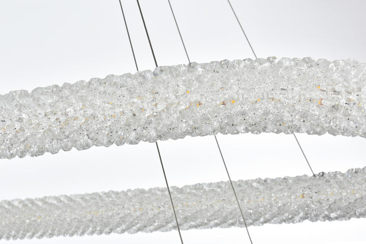 51 Inch Adjustable Led Chandelier In Satin Gold