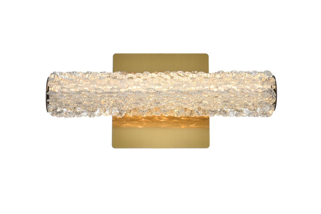 12 Inch Adjustable Led Wall Sconce In Satin Gold by Elegant Lighting