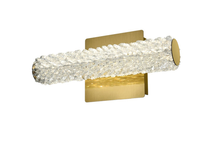 12 Inch Adjustable Led Wall Sconce In Satin Gold