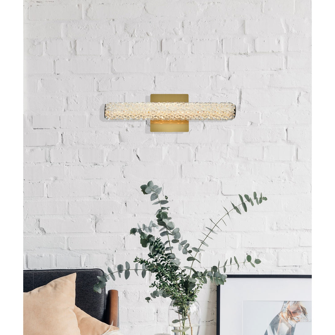 18 Inch Adjustable Led Wall Sconce In Satin Gold