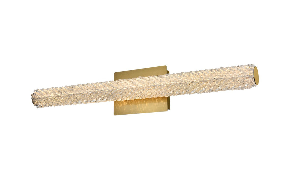 30 Inch Adjustable Led Wall Sconce In Satin Gold