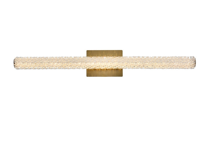 36 Inch Adjustable Led Wall Sconce In Satin Gold by Elegant Lighting