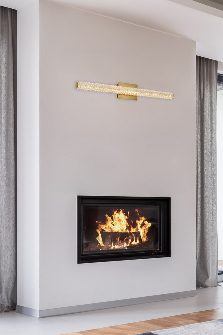 36 Inch Adjustable Led Wall Sconce In Satin Gold