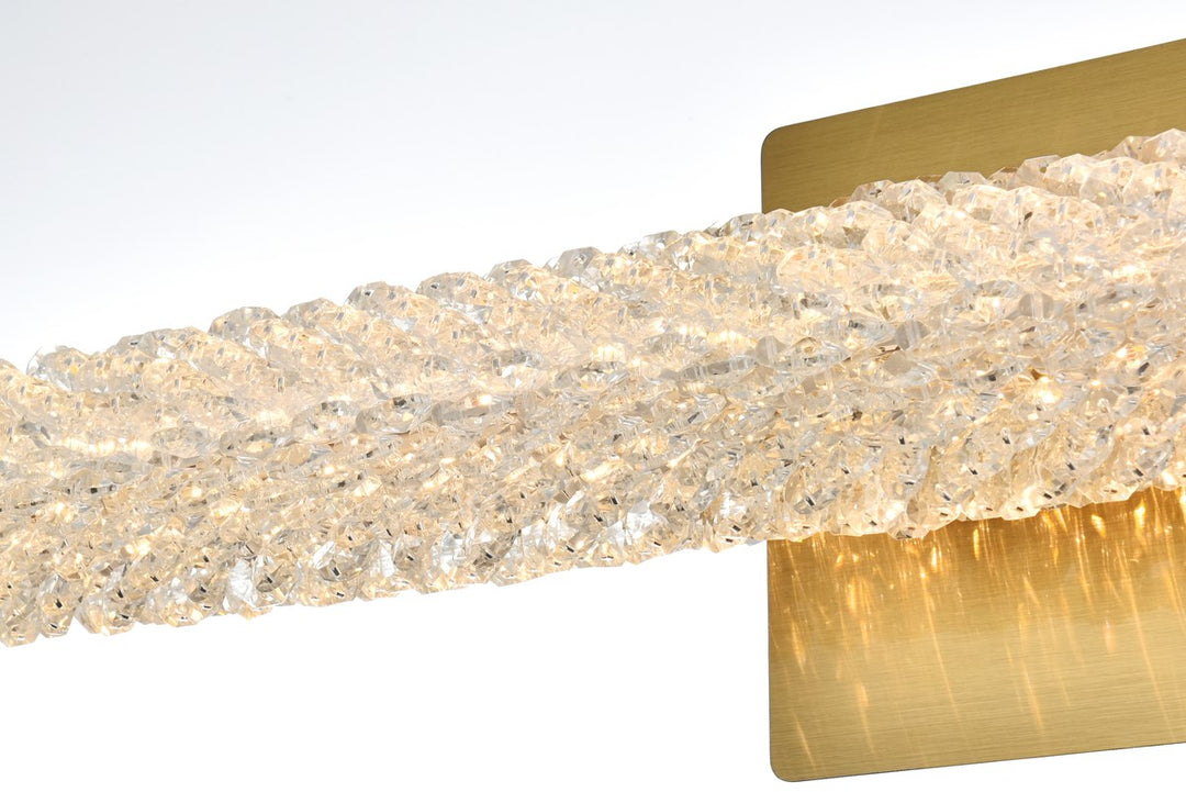 36 Inch Adjustable Led Wall Sconce In Satin Gold