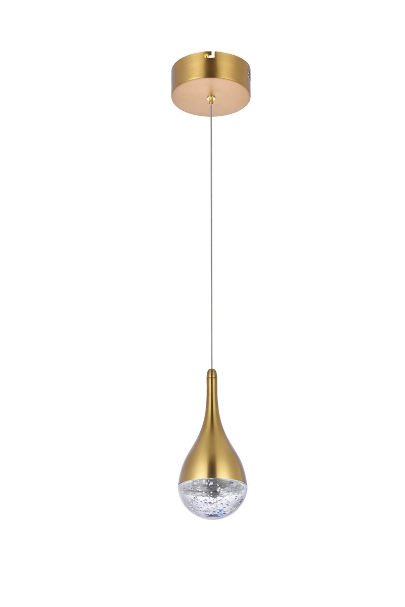 5 Inch Led Pendant In Satin Gold