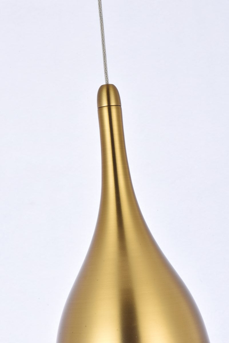 5 Inch Led Pendant In Satin Gold
