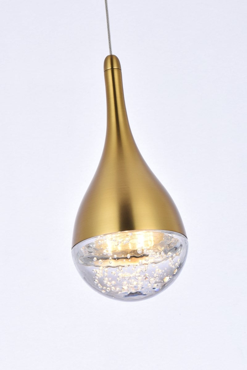 5 Inch Led Pendant In Satin Gold