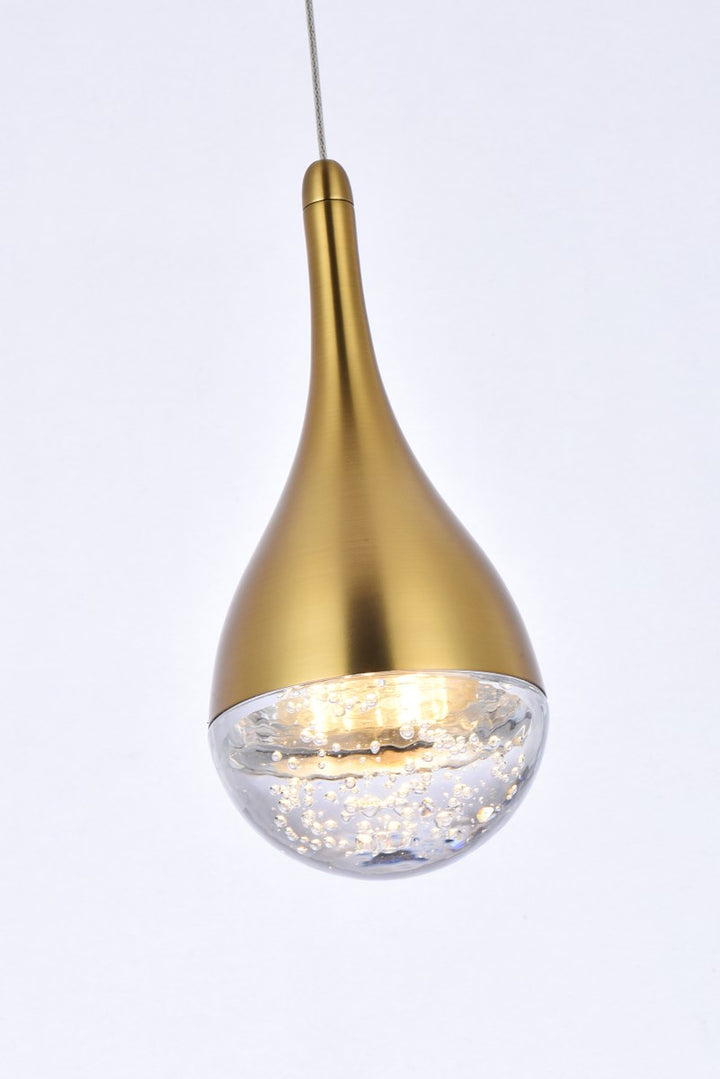 5 Inch Led Pendant In Satin Gold