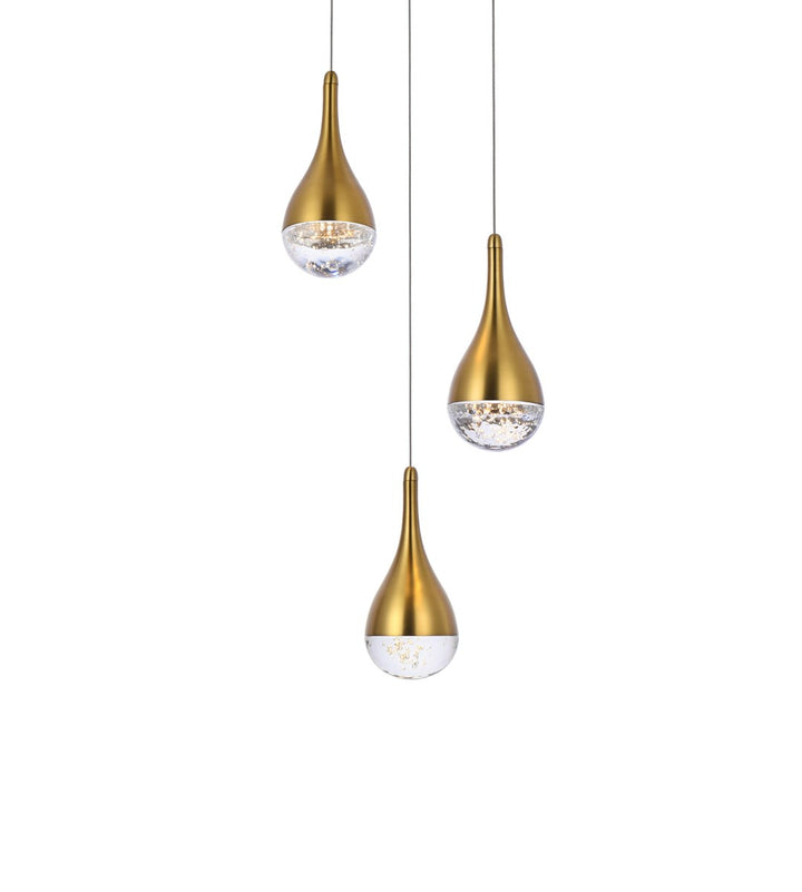 10 Inch Led Pendant In Satin Gold